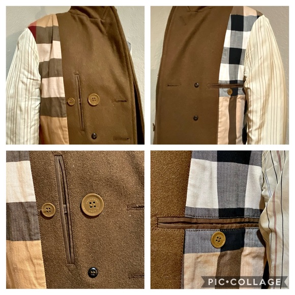 NWT Burberry Brit Men's Brown Chesterfield Virgin Wool Car Coat, XS - Picture 12 of 16